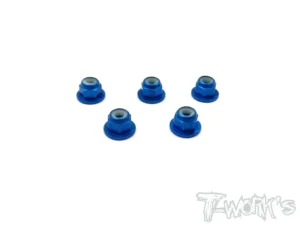 DADI ALLUMINIO M3 FLANGIATI (BLU) 5pz