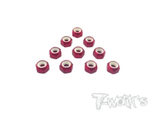 T-Work's DADI ALLUMINIO M3 BASSI (RED) 10pz