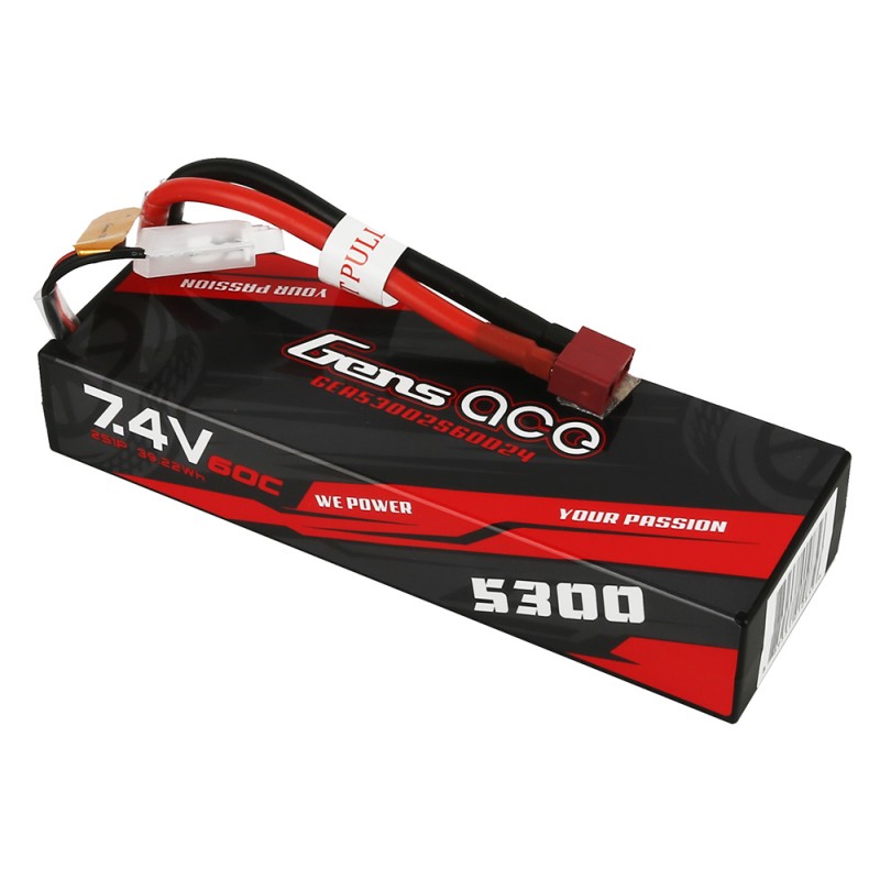 GENS ACE 5300mAh 2S 60C HARD CASE DEANS (GEA53002S60T3) - immagine 2