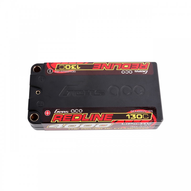 RED LINE 4000mAh 2S 130C HV SHORT HARD CASE (GEA40002S13D4)