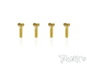 T-Work's 1.6mmX5mm VITI TESTA CILINDRO ACCIAO GOLD