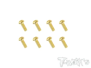 T-Work's 2,5x6mm VITI BOTTONE ACCIAO GOLD 8pz