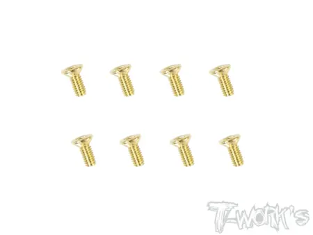 T-Work's 2,5x6mm VITI SVASATE ACCIAO GOLD 8pz