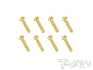 T-Work's 2,5x10mm VITI BOTTONE ACCIAO GOLD 8pz