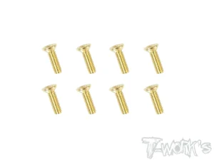 T-Work's 2,5x10mm VITI SVASATE ACCIAO GOLD 8pz
