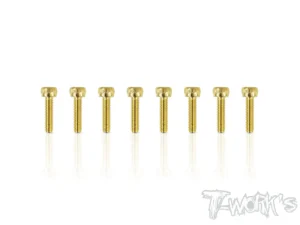 T-Work's 2,5x10mm VITI TESTA CILINDRO ACCIAO GOLD