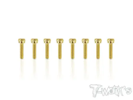 T-Work's 2,5x10mm VITI TESTA CILINDRO ACCIAO GOLD