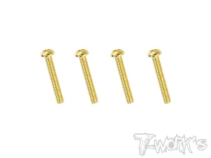T-Work's 3x35mm VITI BOTTONE ACCIAO GOLD 4pz