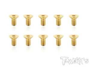 T-Work's 3x6mm VITI SVASATE ACCIAO GOLD 10pz