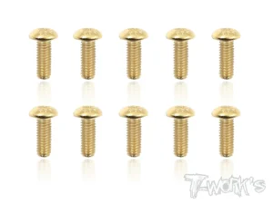 T-Work's 3x8mm VITI BOTTONE ACCIAO GOLD 10pz