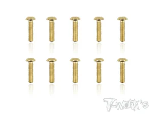 T-Work's 3x12mm VITI BOTTONE ACCIAO GOLD 10pz