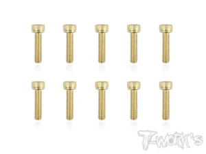 T-Work's 3x12mm VITI TESTA CILINDRO ACCIAO GOLD 10pz