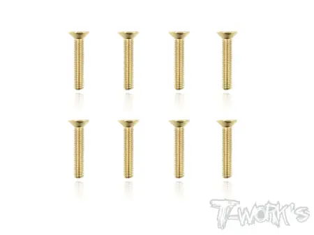 T-Work's 3x16mm VITI SVASATE ACCIAO GOLD 8pz