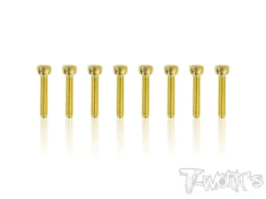 T-Work's 3x16mm VITI TESTA CILINDRO ACCIAO GOLD 8pz