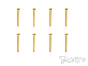 T-Work's 3x18mm VITI BOTTONE ACCIAO GOLD 8pz