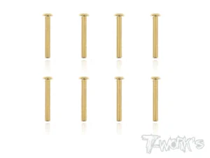 T-Work's 3x20mm VITI BOTTONE ACCIAO GOLD 8pz