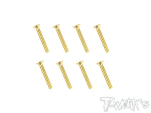 T-Work's 3x40mm VITI SVASATE ACCIAO GOLD 4pz
