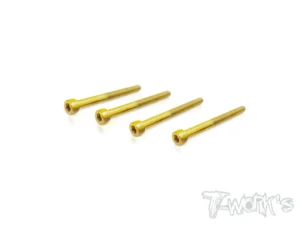 T-Work's 3x35mm VITI TESTA CILINDRO ACCIAO GOLD 4pz