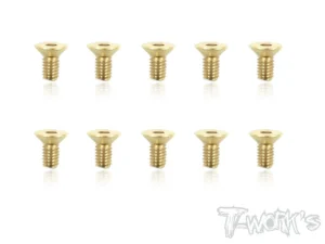 T-Work's 4x6mm VITI SVASATE ACCIAO GOLD 10pz