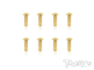 T-Work's 4x12mm VITI BOTTONE ACCIAO GOLD 8pz