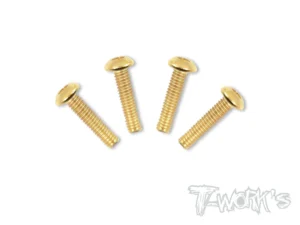 T-Work's 4x18mm VITI BOTTONE ACCIAO GOLD 4pz