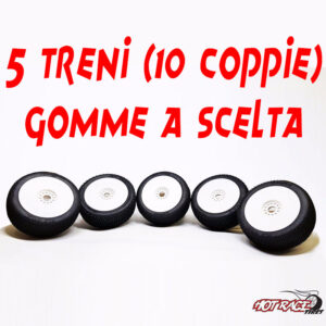 5 TRENI (10 COPPIE) HOT RACE SOLO GOMME