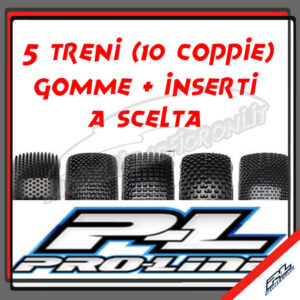 5 TRENI (10 CP.) GOMME + INSERTI PROLINE