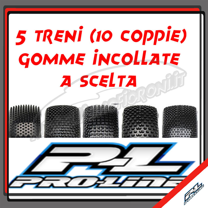 5 TRENI (10 CP.) GOMME INCOLLATE PROLINE