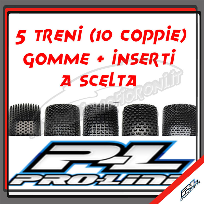 5 TRENI (10 CP.) GOMME + INSERTI PROLINE