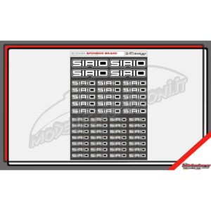 SIRIO BRAND DECAL SHEET WHITE