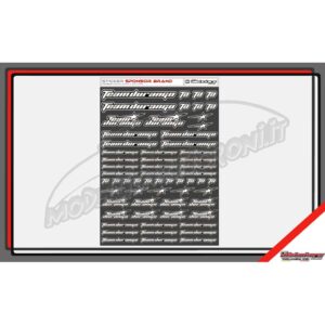 TEAM DURANGO BRAND DECAL SHEET WHITE
