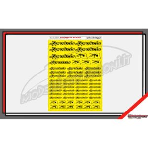 JQ PRODUCTS BRAND DECAL SHEET FLU YEL