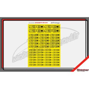 SIRIO BRAND DECAL SHEET FLU YELLOW