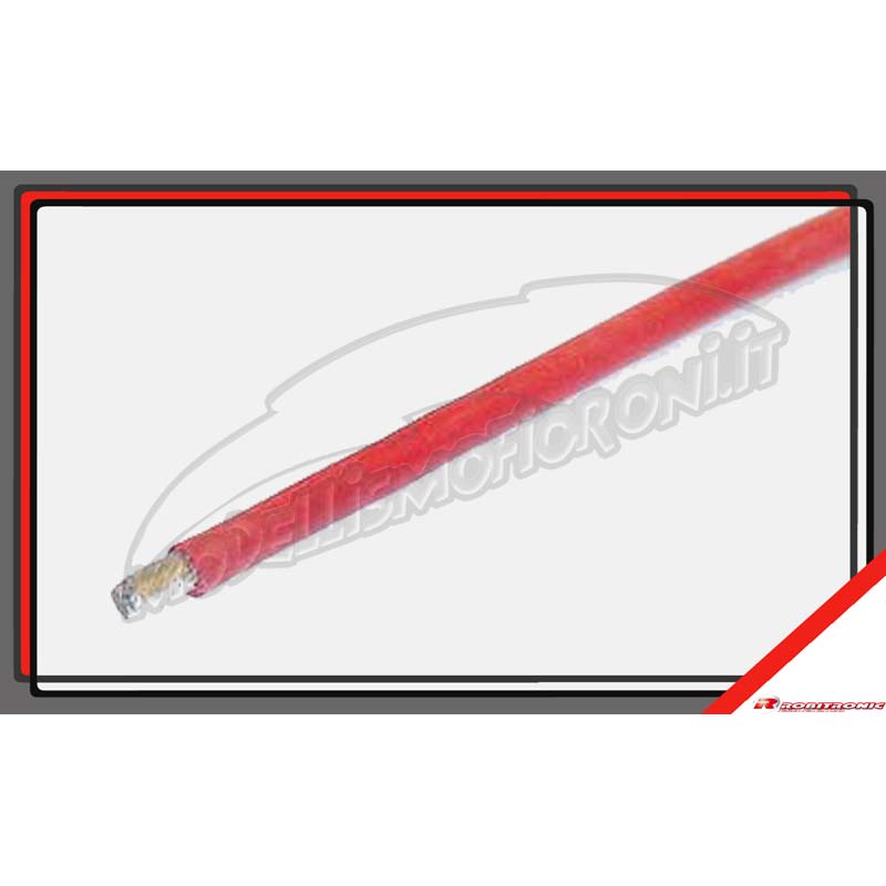 CAVO SILICONE 15awg 100cm ROSSO