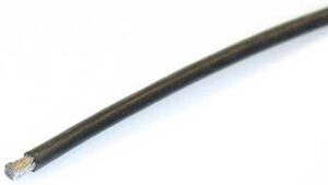 CAVO SILICONE 15awg 100cm NERO
