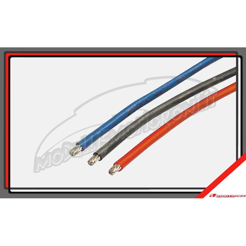 CAVO SILICONE 12awg 30cm ROSSO/NERO/BLU