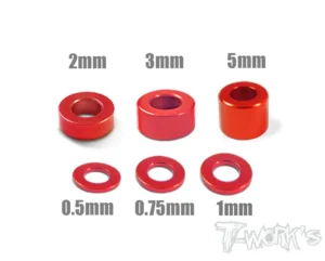 RONDELLE RED 4mm 05/075/1/2/3/5mm 24pz