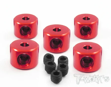 COLLARINI FORO 2mm ALU(RED) 5pz