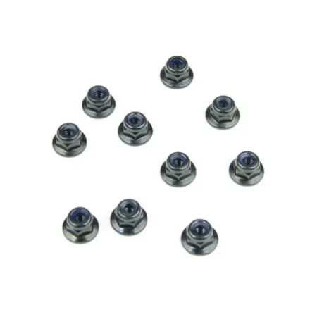 DADI FLANGIATI M3 NERI (10pz)