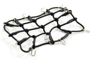 RETE NERA ELASTICA CON GANCI METAL
