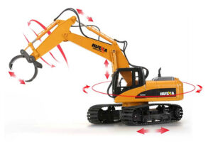 HUINA CINGOLATO RC CON PINZA LEGNAME PRESSOFUSA SCALA 1:14