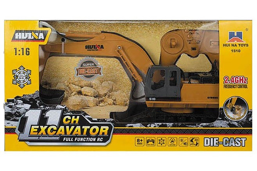 HUINA ESCAVATORE RC 2.4Ghz 11CH BENNA PRESSOFUSA 1:16 - immagine 13