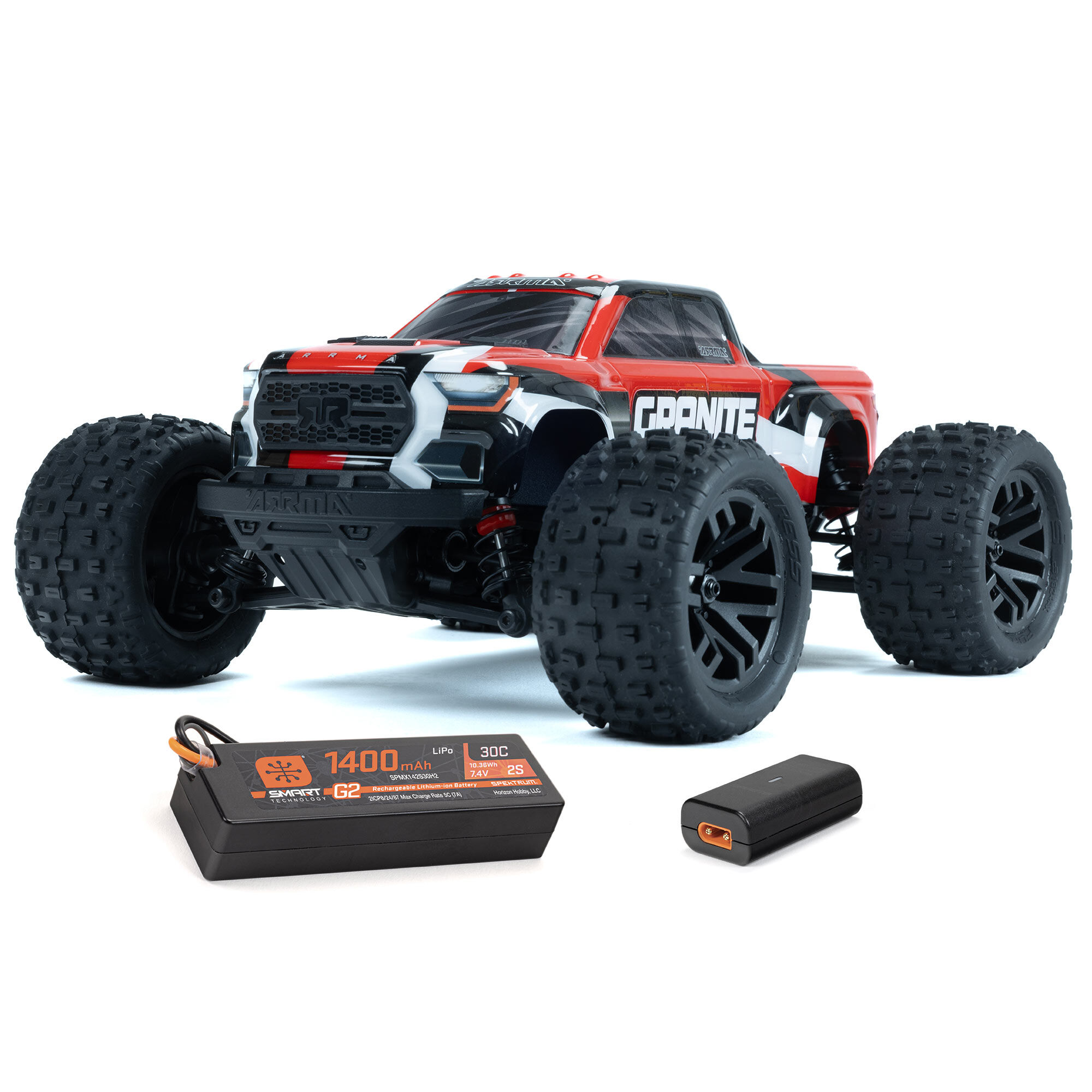 ARRMA 1/18 GRANITE GROM MEGA 4X4 Monster Truck RTR Rosso ARA2102T2