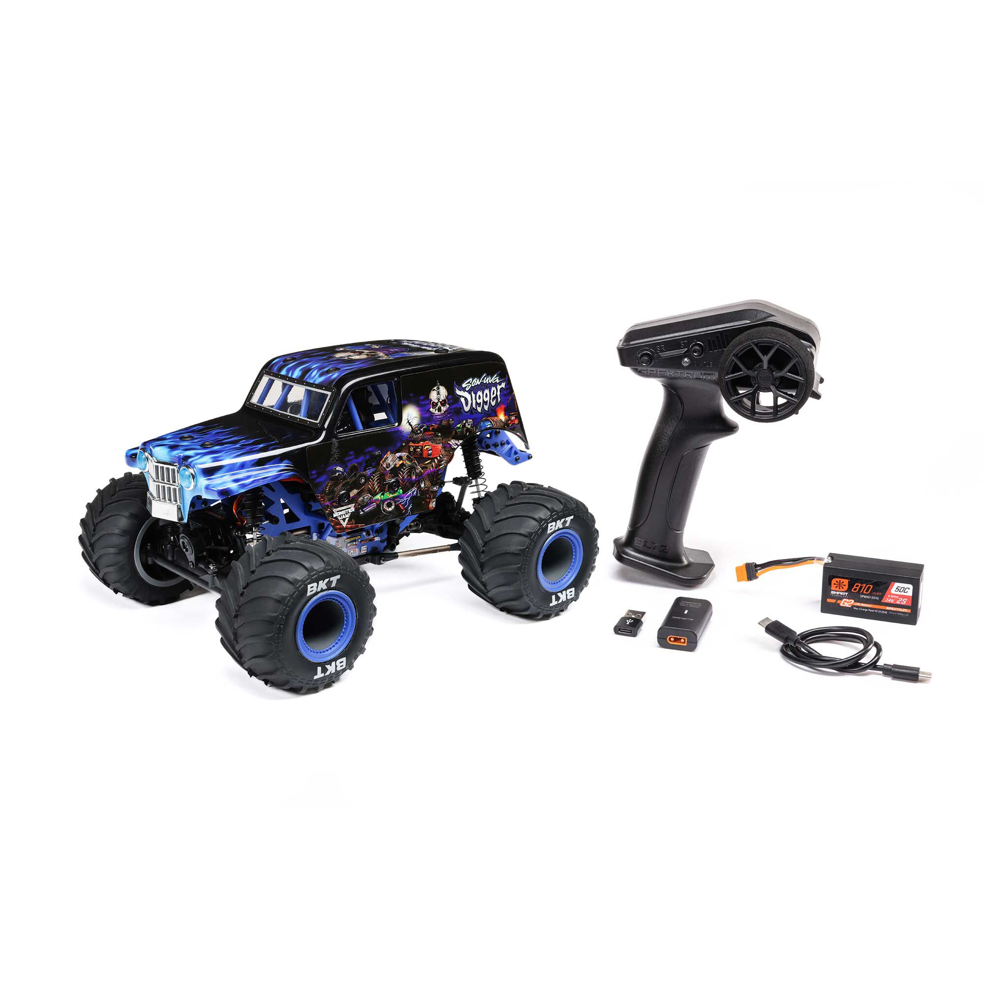 Losi Mini LMT 4X4 Monster Truck Son-Uva Digger 1:18 RTR LOS01026T2 - immagine 2