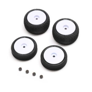Losi Micro B Set Gomme su Cerchi Bianchi 4pz LOS-1763