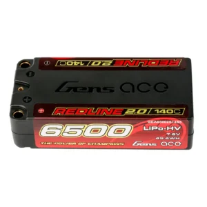 Gens Ace Redline 2.0 6500mAh 2S 7.6V 140C Hard Case SHORTY HV GEA65002S14S5