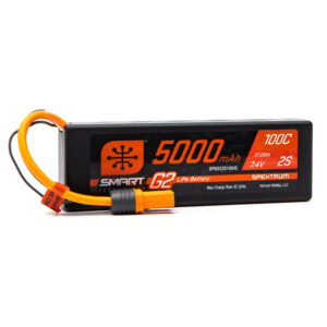 SPEKTRUM LIPO 5000mAh 2S 100C Smart G2 Hard Case IC5 SPMX52S100H5