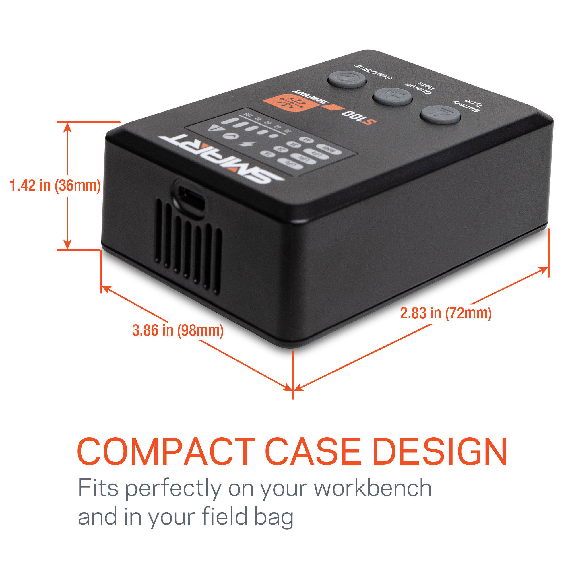 Spektrum S100 Caricatore Smart USB-C con Alimentatore 65w SPMXC2090PI - immagine 2