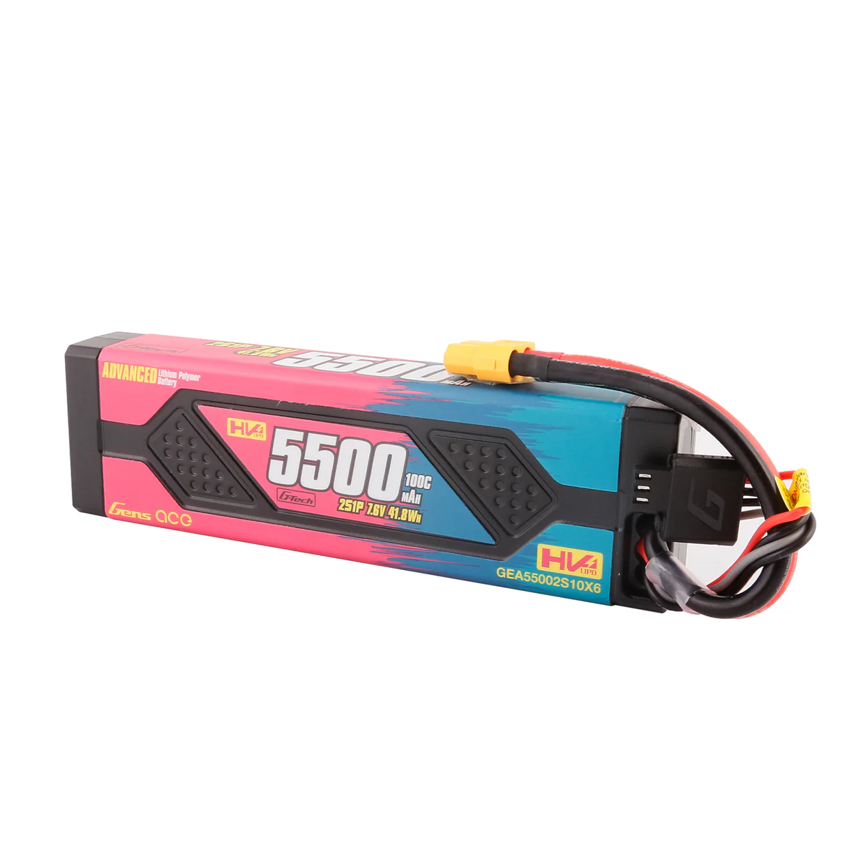 Gens Ace Advanced HV 5500mAh 2S 7.6V 100C Hard Case GEA55002S10X6 - immagine 2