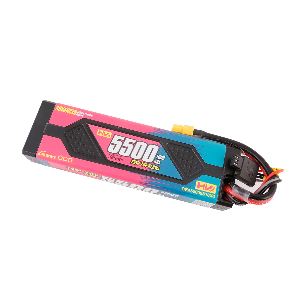 Gens Ace Advanced HV 5500mAh 2S 7.6V 100C Hard Case GEA55002S10X6 - immagine 3